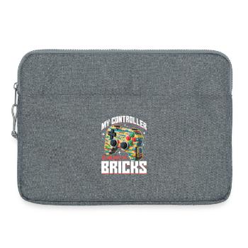 Building Blocks Gamer Gaming Brick Builder - Laptoptasche 15" - Grau meliert - Vorne