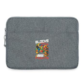 Building Blocks Gamer Gaming Brick Builder - Laptoptasche 15" - Grau meliert - Vorne