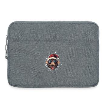 Monkey Christmas Funny - Laptop bag 15" - heather grey - Front
