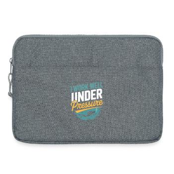 Plongeur Plongée sous-marine Je travaille bien sous pression - Sacoche pour ordinateur portable 15 pouces - gris chiné - Devant