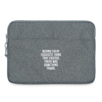 behind every exquisite thing that existed there - Laptoptasche 15" - Grau meliert - Vorne