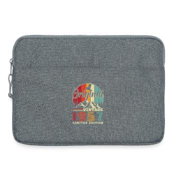 1957 Vintage Retro Geburtstagsgeschenk - Laptoptasche 15" - Grau meliert - Vorne