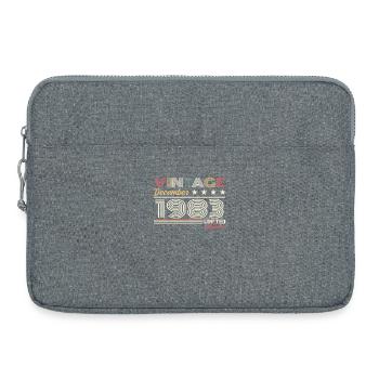 December 1983 Gift - Laptop bag 15" - heather grey - Front