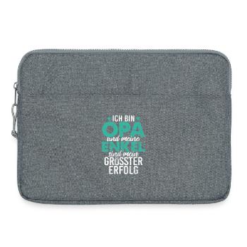 Je suis un grand-père et mes petits-enfants sont ma réussite - Sacoche pour ordinateur portable 15 pouces - gris chiné - Devant