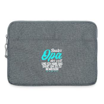 Meilleur grand-père du monde Grands-parents Papi - Sacoche pour ordinateur portable 15 pouces - gris chiné - Devant