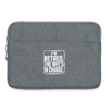 Retired Wife In Charge Tee - Laptop bag 15" - heather grey - Front