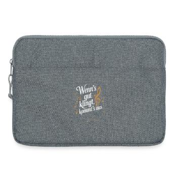 Personalization - If it sounds good, it gets away - Laptop bag 15" - heather grey - Front