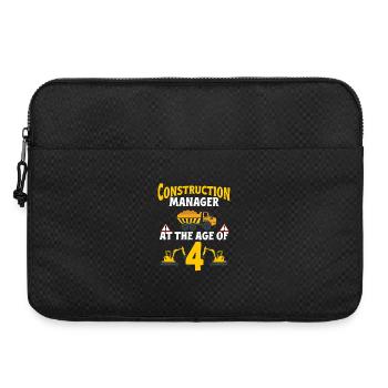 Construction Party 4th Birthday 4 Years Old truck - Laptoptasche 15" - Schwarz - Vorne