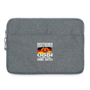 Grace of God Ossi Saying GDR Pride - Laptop bag 15" - heather grey - Front