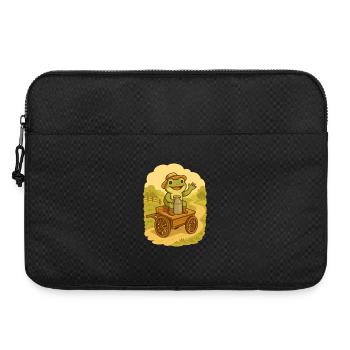 Frog with Milk Cart – Country Frog - Laptop bag 15" - black - Front