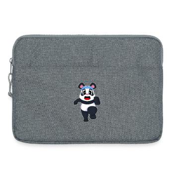 Panda Jogger Jogging Sport - Laptop bag 15" - heather grey - Front