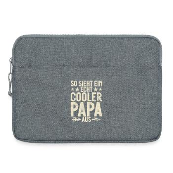 So Sieht Ein Echte Cooler Papa Aus Vatertag - Laptoptasche 15" - Grau meliert - Vorne