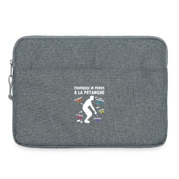 Warum ich beim Pétanque verliere Statistischer Humor - Laptoptasche 15" - Grau meliert - Vorne