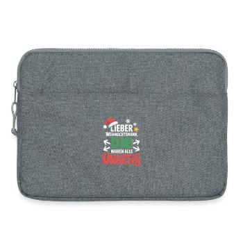 Santa Claus comes naughty - Laptop bag 15" - heather grey - Front