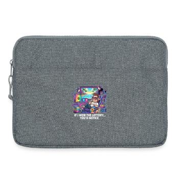 Funny If I Won The Lottery You’d Notice Yacht boat - Laptoptasche 15" - Grau meliert - Vorne
