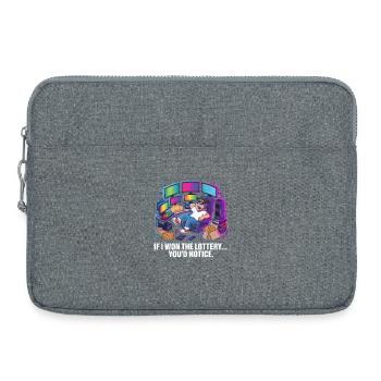 C’est drôle si je gagnais à la loterie, vous remarqueriez un yacht - Sacoche pour ordinateur portable 15 pouces - gris chiné - Devant