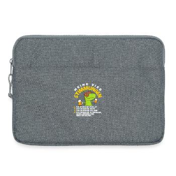My Four Moods Sleep Beer Holiday Shovel - Laptop bag 15" - heather grey - Front