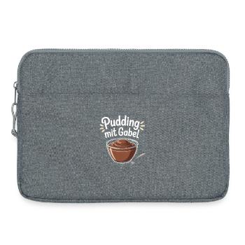 Pudding with fork - Laptop bag 15" - heather grey - Front
