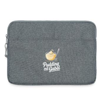 Pudding with fork - Laptop bag 15" - heather grey - Front