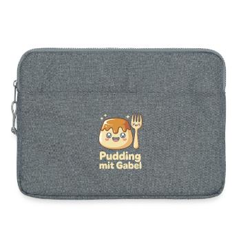 Pudding with fork - Laptop bag 15" - heather grey - Front