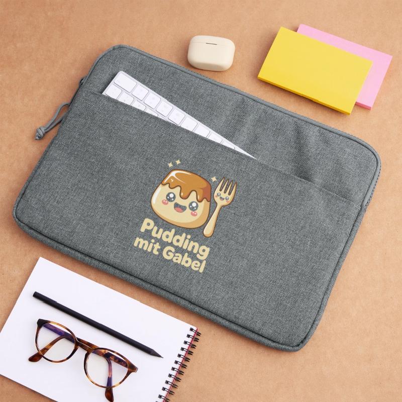 Pudding with fork Laptop bag 15"