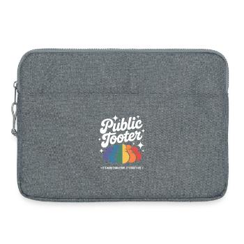 Buntes Poop Kunstwerk - Laptoptasche 15" - Grau meliert - Vorne