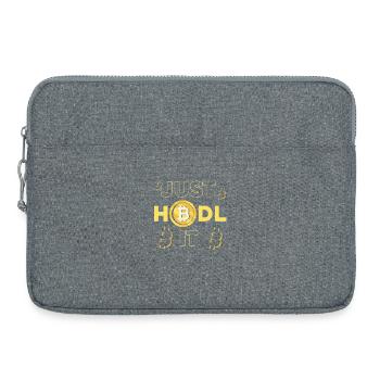 Il suffit de Hodl It Bitcoin Design - Sacoche pour ordinateur portable 15 pouces - gris chiné - Devant