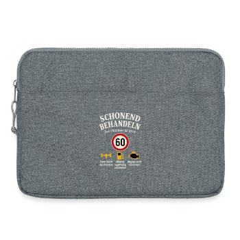 Schonend Behandeln Der Oldtimer Ist Jetzt 60 - Laptoptasche 15" - Grau meliert - Vorne