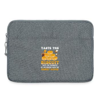 Honey Glazed Biscuit Stack - Laptop bag 15" - heather grey - Front