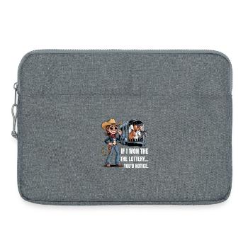 C’est drôle si je gagnais à la loterie, vous remarqueriez un yacht - Sacoche pour ordinateur portable 15 pouces - gris chiné - Devant