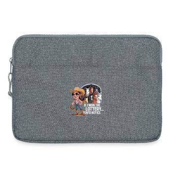 C’est drôle si je gagnais à la loterie, vous remarqueriez un yacht - Sacoche pour ordinateur portable 15 pouces - gris chiné - Devant