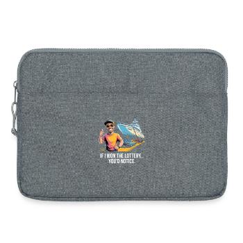 C’est drôle si je gagnais à la loterie, vous remarqueriez un yacht - Sacoche pour ordinateur portable 15 pouces - gris chiné - Devant