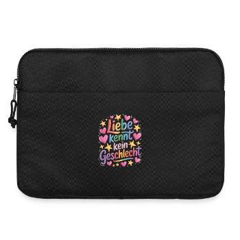 L’amour ne connaît pas de genre Arc-en-ciel Fierté LGBTQ - Sacoche pour ordinateur portable 15 pouces - noir - Devant