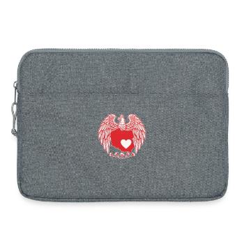 Polnisches Adlerherz Kartendesign - Laptoptasche 15" - Grau meliert - Vorne