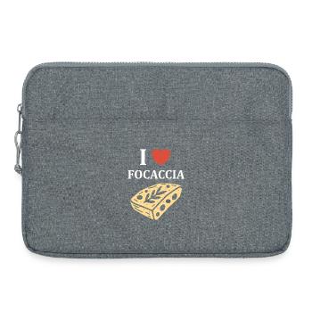 I like focaccia cheese - Laptop bag 15" - heather grey - Front