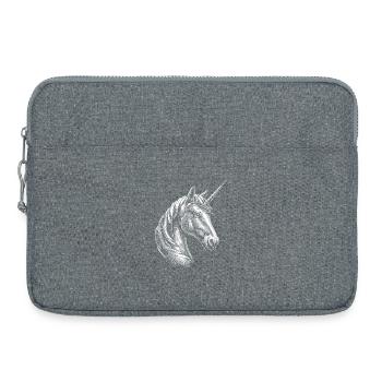 Licorne Poney Cavalier Chevaux Équitation Licornes - Sacoche pour ordinateur portable 15 pouces - gris chiné - Devant