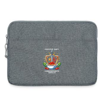 Carbohydrate Shield | Gamer Humor - Laptop bag 15" - heather grey - Front