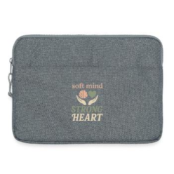 Sensibilisation à la santé mentale, - Sacoche pour ordinateur portable 15 pouces - gris chiné - Devant