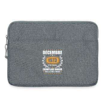 Décembre 1973 Anniversaire - Nées En Décembre 1973 - Sacoche pour ordinateur portable 15 pouces - gris chiné - Devant