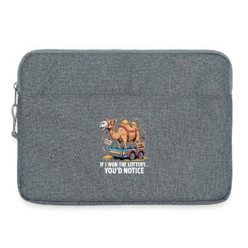 C’est drôle si je gagnais à la loterie, vous le remarqueriez - Sacoche pour ordinateur portable 15 pouces - gris chiné - Devant