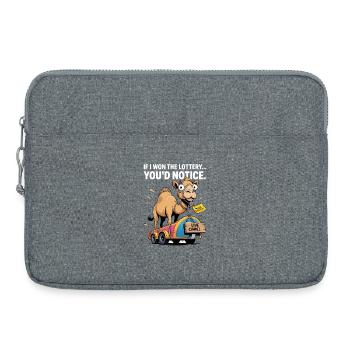 C’est drôle si je gagnais à la loterie, vous le remarqueriez - Sacoche pour ordinateur portable 15 pouces - gris chiné - Devant
