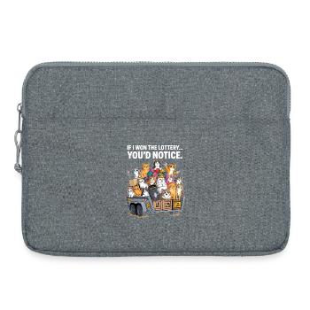 C’est drôle si je gagnais à la loterie, vous le remarqueriez - Sacoche pour ordinateur portable 15 pouces - gris chiné - Devant