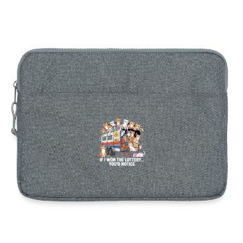 C’est drôle si je gagnais à la loterie, vous le remarqueriez - Sacoche pour ordinateur portable 15 pouces - gris chiné - Devant