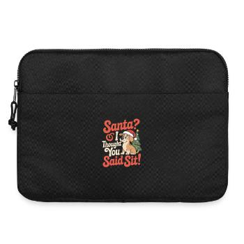 Drôle de chien de Noël - Sacoche pour ordinateur portable 15 pouces - noir - Devant