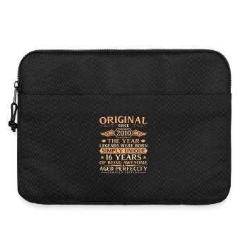 Original 2010 Jahrgang - 16. Geburtstag - Laptoptasche 15" - Schwarz - Vorne