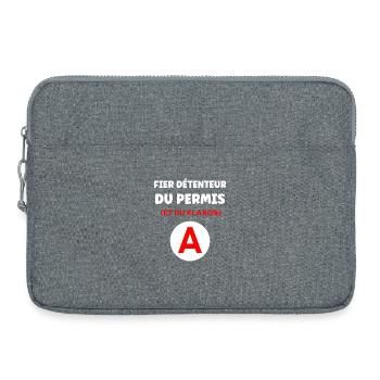Humour permis de conduire - Sacoche pour ordinateur portable 15 pouces - gris chiné - Devant