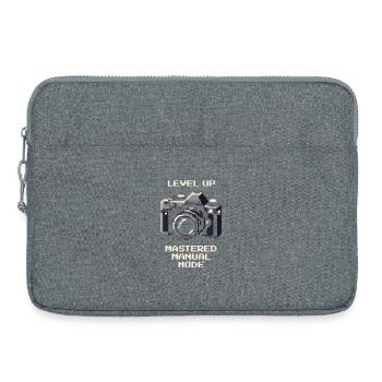 Passez au niveau supérieur | Mode manuel maîtrisé, ouverture ISO - Sacoche pour ordinateur portable 15 pouces - gris chiné - Devant