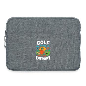 Golf ist meine Therapie Lustiges Golfliebhaber-Design - Laptoptasche 15" - Grau meliert - Vorne