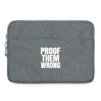 Proof Them Wrong  - Laptop bag 15" - heather grey - Front