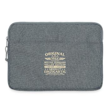 Jahrgang 1966 geboren Lebende Legende Geburtstag - Laptoptasche 15" - Grau meliert - Vorne